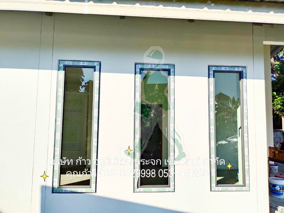 ขอขอบคุณลูกค้าแม่วาง รับเป็นชุดหน้าต่างบานเปิด บานกระทุ้ง ชุดพัฒนา โออาเอ็ม ORM บ้านสไตล์โมเดิร์น 